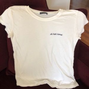 Brandy Melville Uh Huh Honey White t-Shirt Vintage